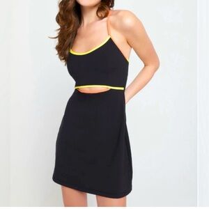 Spiritual Gangster Black Dress with Neon Accents